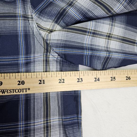 NEW Gibson Trading Co Mens Pearl Snap Western Shirt L Plaid Blue Rodeo Cowboy - Picture 14 of 16